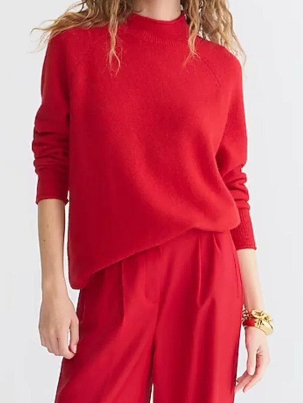 NWT J. Crew Rollneck™ Sweater in Supersoft Yarn - Red/Medium